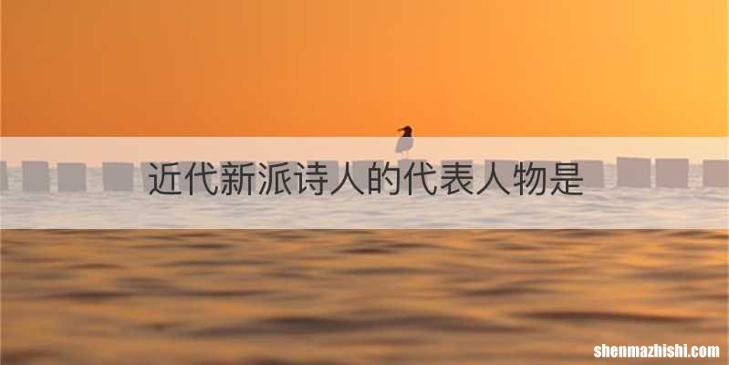 近代新派诗人的代表人物是