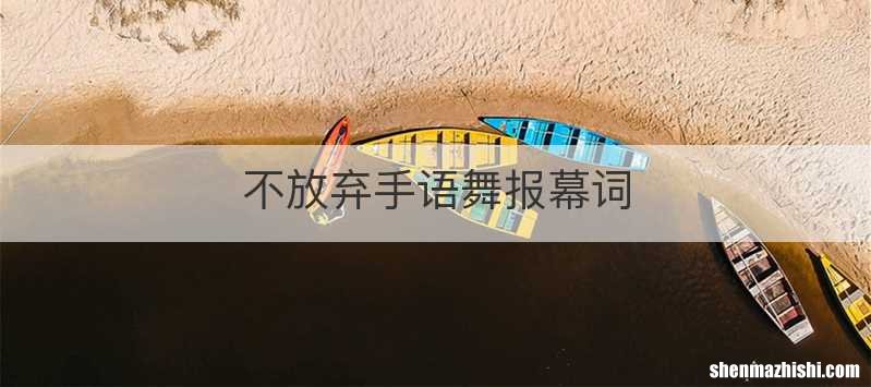 不放弃手语舞报幕词