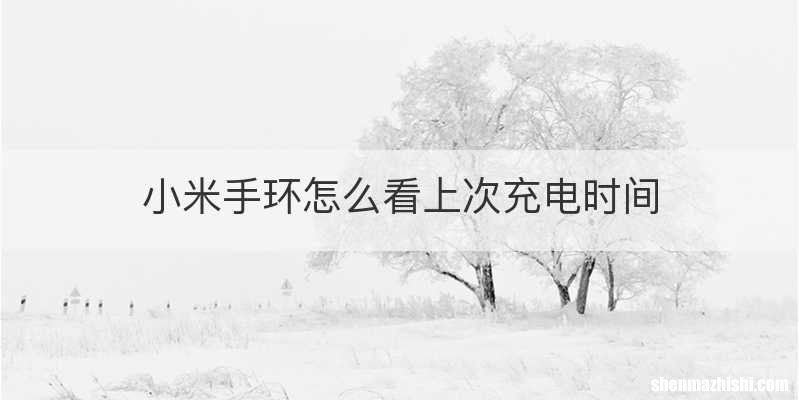 小米手环怎么看上次充电时间