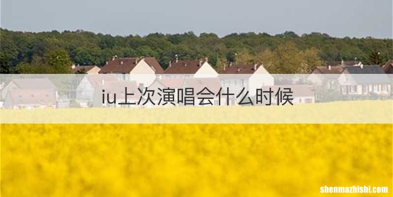 iu上次演唱会什么时候