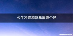公牛冲锋和防暴盾哪个好