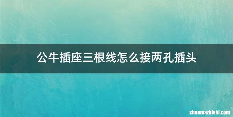 公牛插座三根线怎么接两孔插头