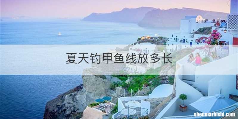 夏天钓甲鱼线放多长