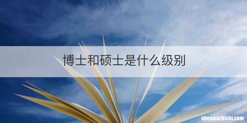 博士和硕士是什么级别