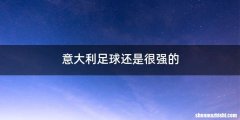 意大利足球还是很强的