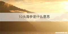 10头海参是什么意思