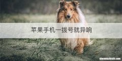 苹果手机一拨号就异响