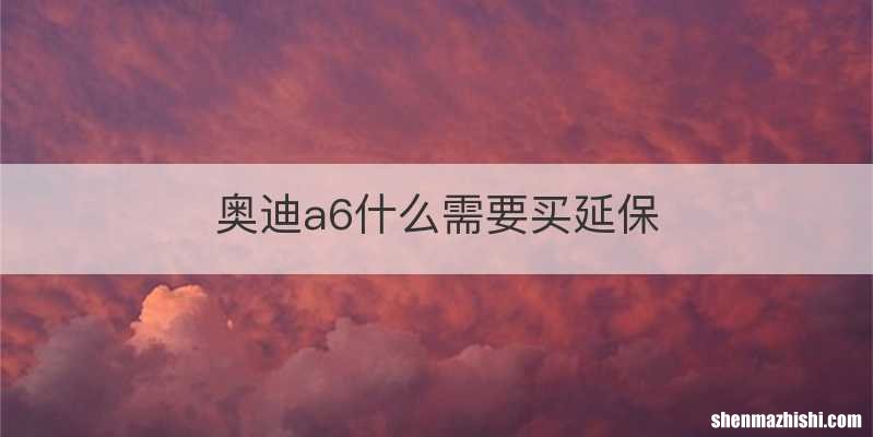 奥迪a6什么需要买延保