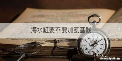 海水缸要不要加氨基酸