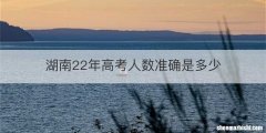 湖南22年高考人数准确是多少