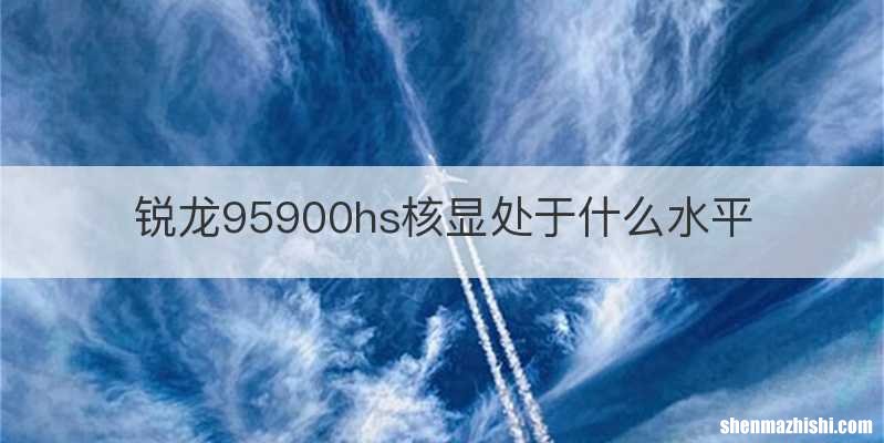 锐龙95900hs核显处于什么水平