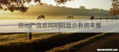 房地产信息网明明显示有房未售