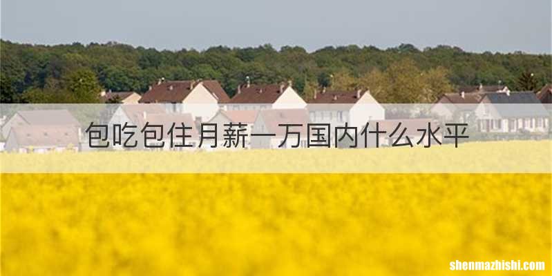 包吃包住月薪一万国内什么水平