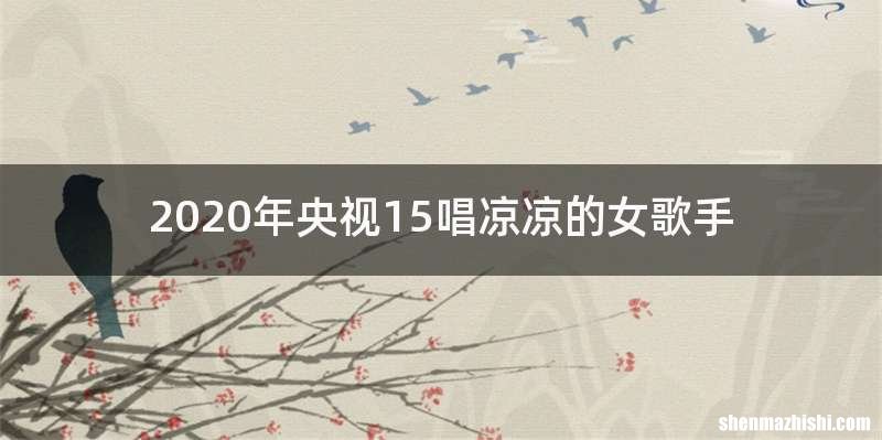 2020年央视15唱凉凉的女歌手