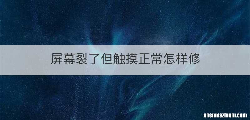 屏幕裂了但触摸正常怎样修
