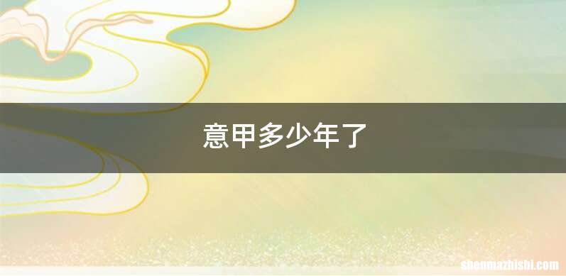 意甲多少年了