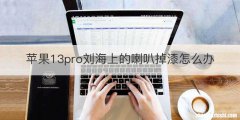 苹果13pro刘海上的喇叭掉漆怎么办