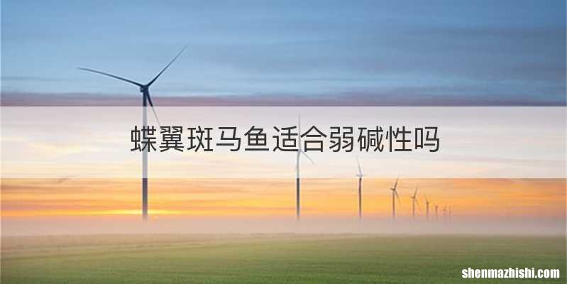 蝶翼斑马鱼适合弱碱性吗