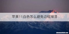 苹果11白色怎么避免边框掉漆