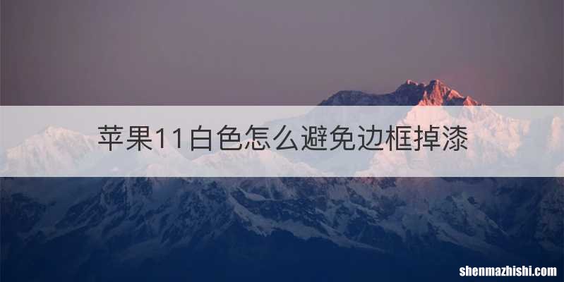 苹果11白色怎么避免边框掉漆
