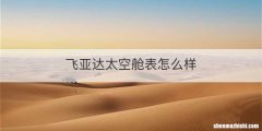 飞亚达太空舱表怎么样