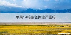 苹果14暗紫色掉漆严重吗