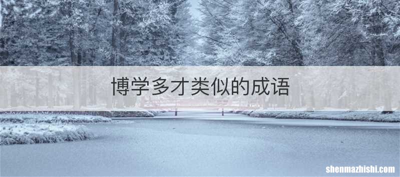 博学多才类似的成语