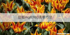 佳能mg6380清零方法