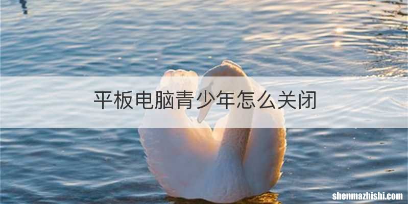 平板电脑青少年怎么关闭