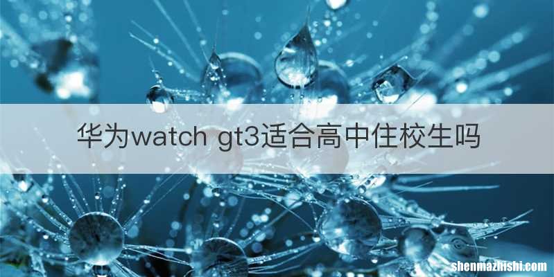 华为watch gt3适合高中住校生吗