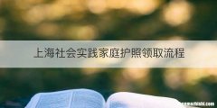 上海社会实践家庭护照领取流程