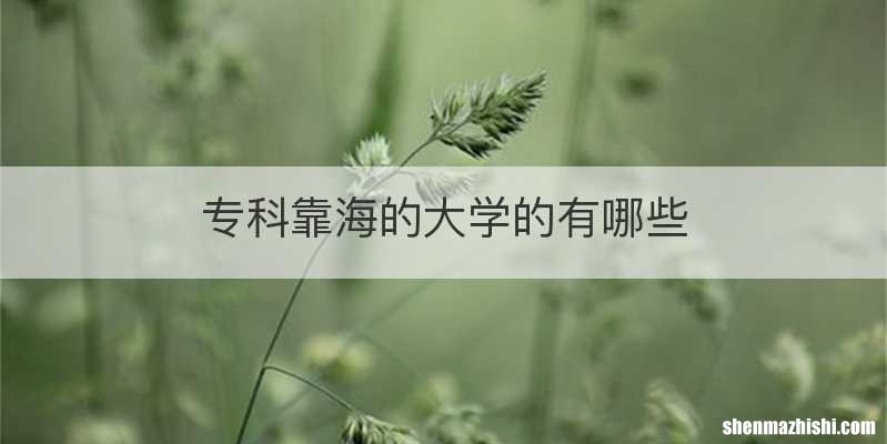 专科靠海的大学的有哪些