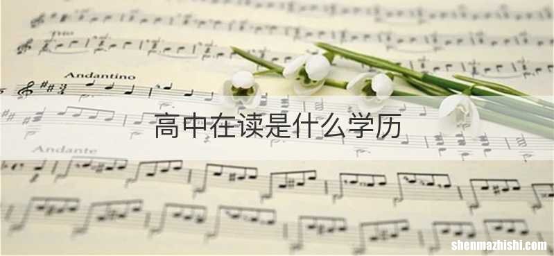 高中在读是什么学历
