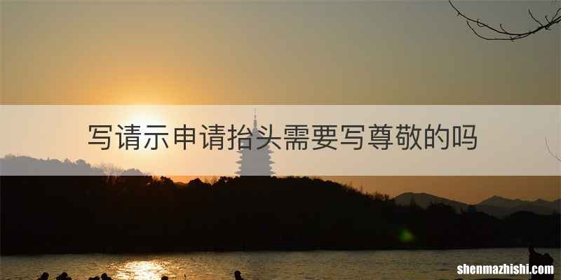 写请示申请抬头需要写尊敬的吗