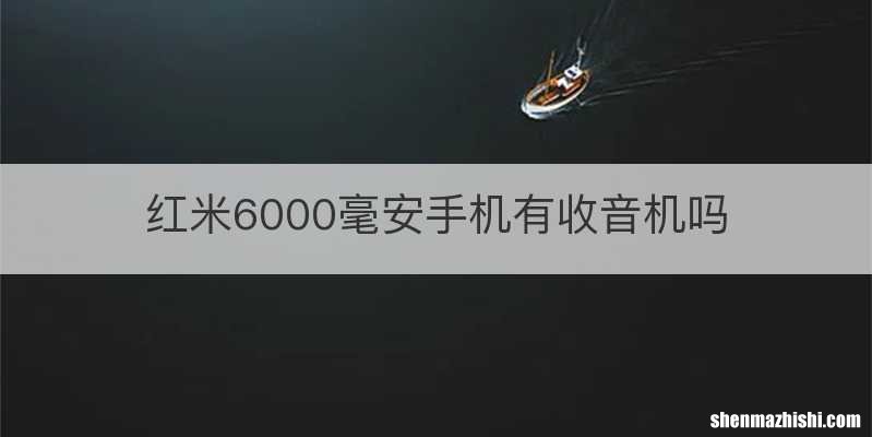 红米6000毫安手机有收音机吗