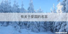 有关于爱国的名言