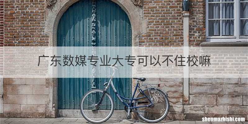 广东数媒专业大专可以不住校嘛