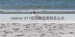 realme V11忘记微信密码怎么办
