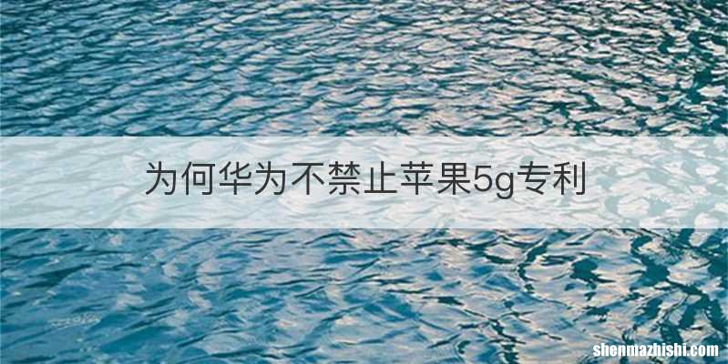 为何华为不禁止苹果5g专利