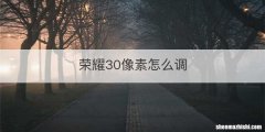 荣耀30像素怎么调