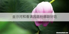 金沙河和香满园面粉哪款好吃
