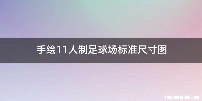 手绘11人制足球场标准尺寸图