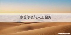 惠普怎么转人工服务