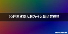 90世界杯意大利为什么输给阿根廷