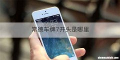 常德车牌7开头是哪里