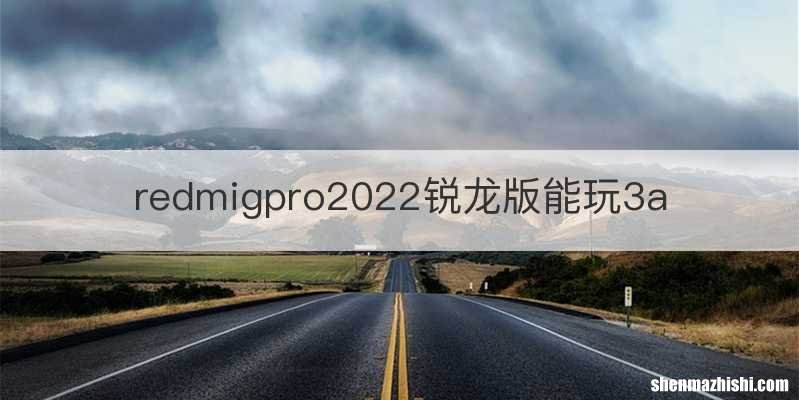 redmigpro2022锐龙版能玩3a