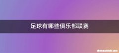 足球有哪些俱乐部联赛