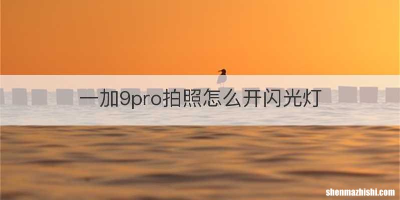 一加9pro拍照怎么开闪光灯