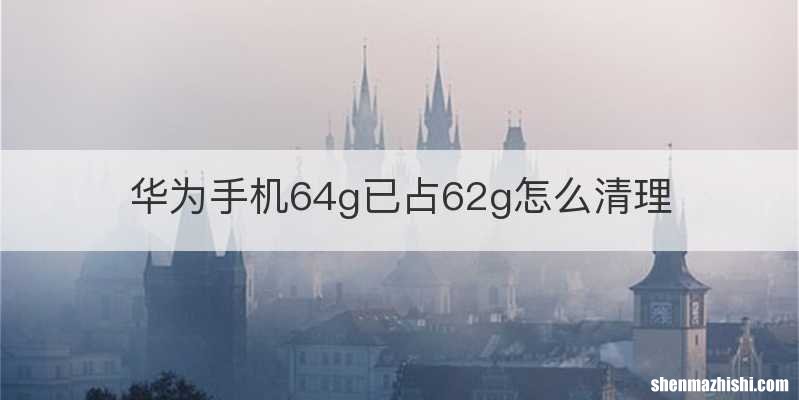 华为手机64g已占62g怎么清理
