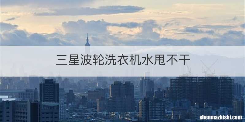 三星波轮洗衣机水甩不干